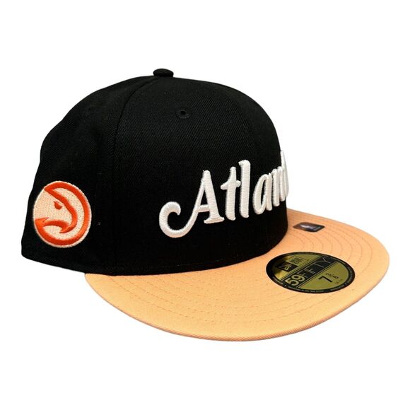 New Era 59Fifty Fitted Atlanta Hawks City Connect 2 tone‎ Men's Sz 7-3/8 - Picture 3 of 7